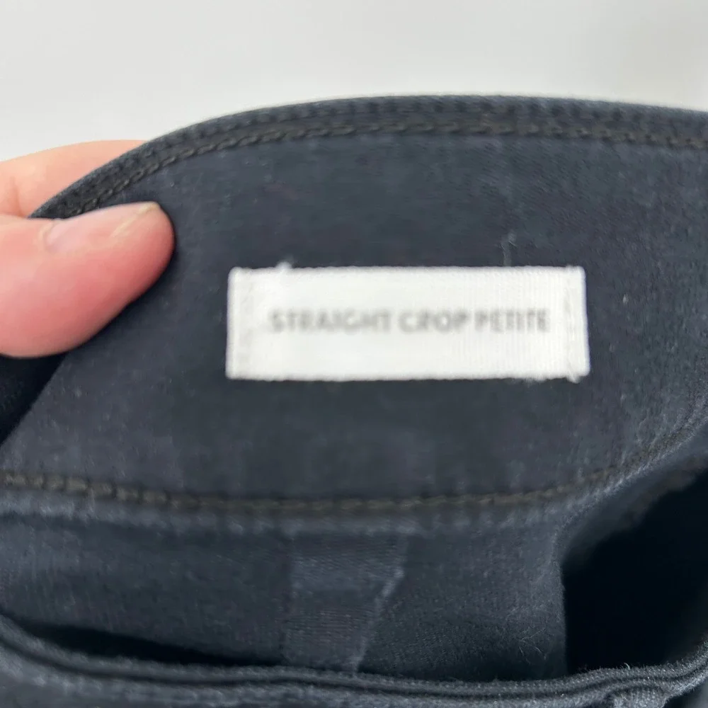 LOFT Outlet Petite Charcoal Straight Crop Cargo Pants Womens 4P Utility‎ Stretch